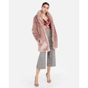 Express faux fur coat